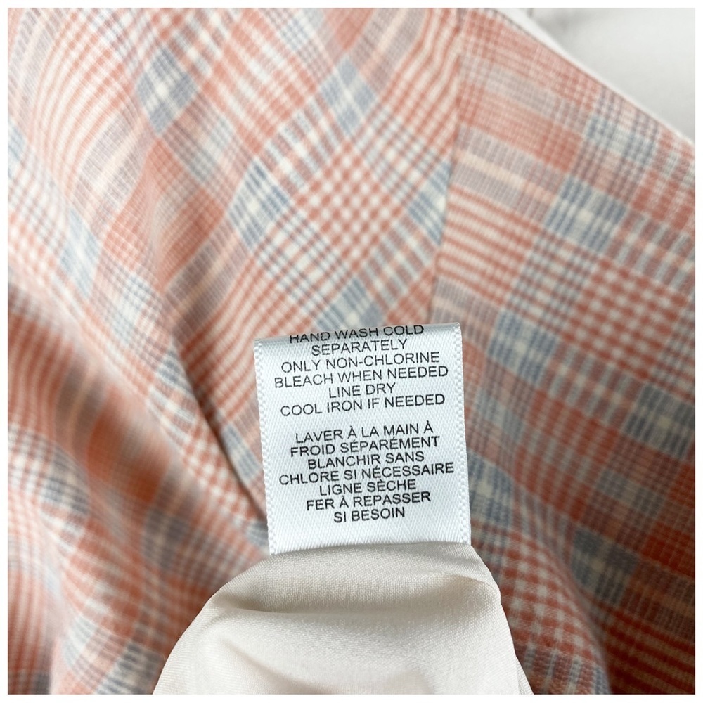 NWT dRA Orange Plaid Puff Sleeve Crop Top Size XS - Picture 9 of 9